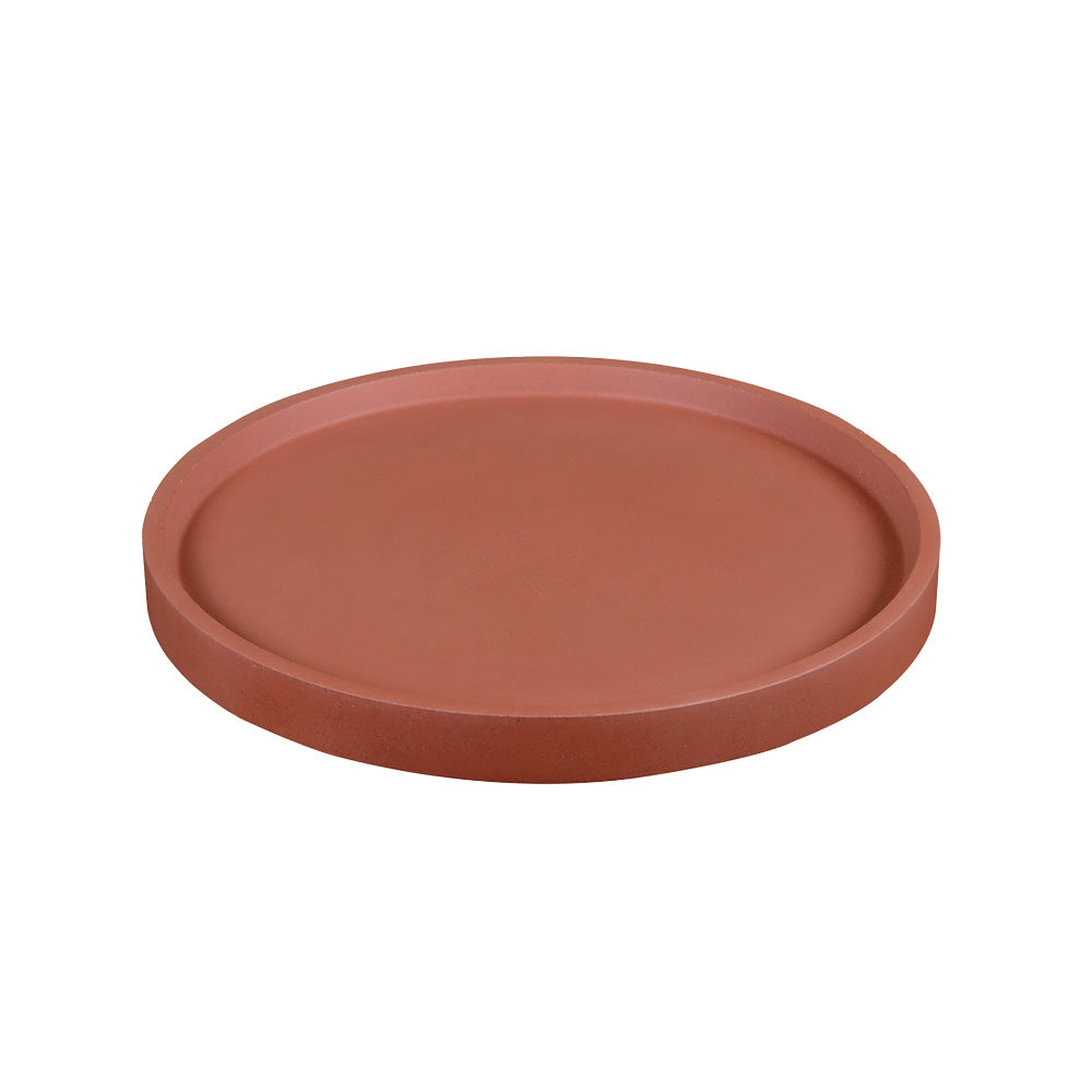 Assiette ronde Spheris Shelf - Rouge terre cuite