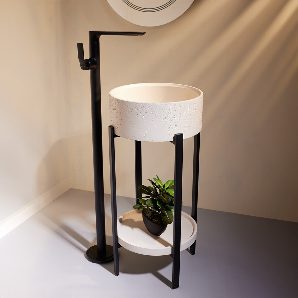 Assiette Ronde Étagère Spheris - Ivoire Mat