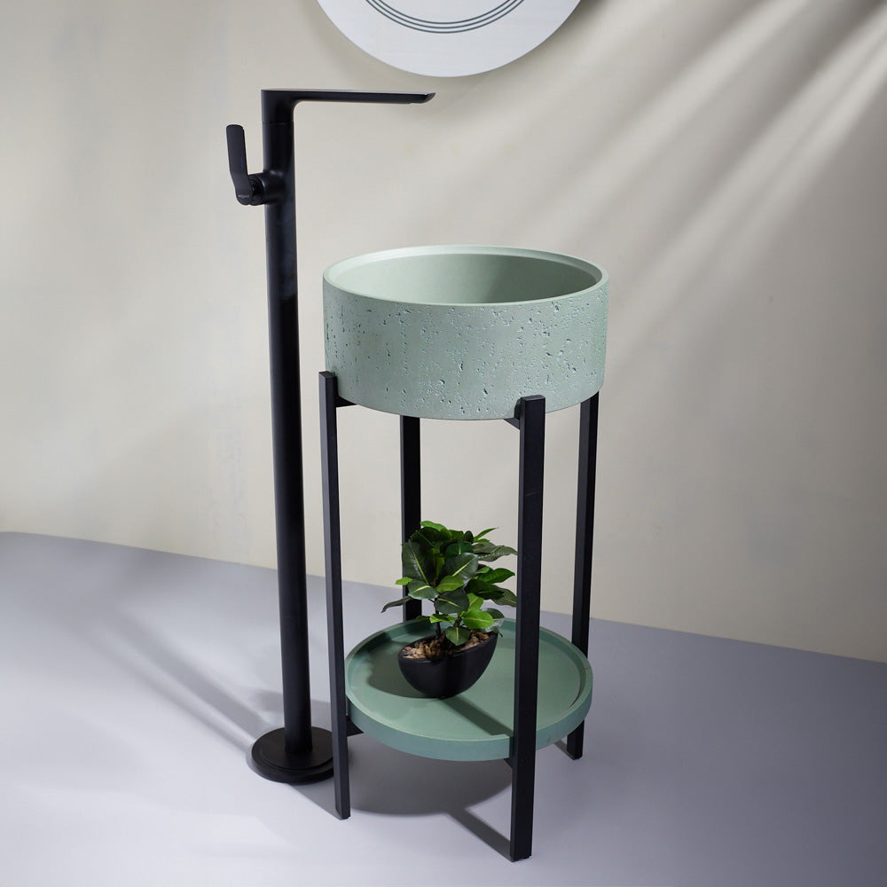 Assiette ronde Spheris Shelf - Vert olive