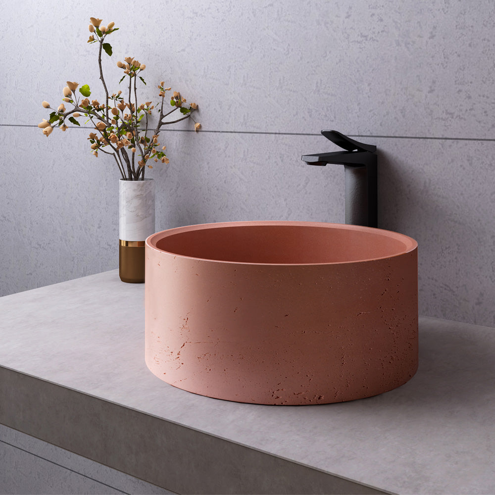Évier sur table Spheris, rouge terre cuite