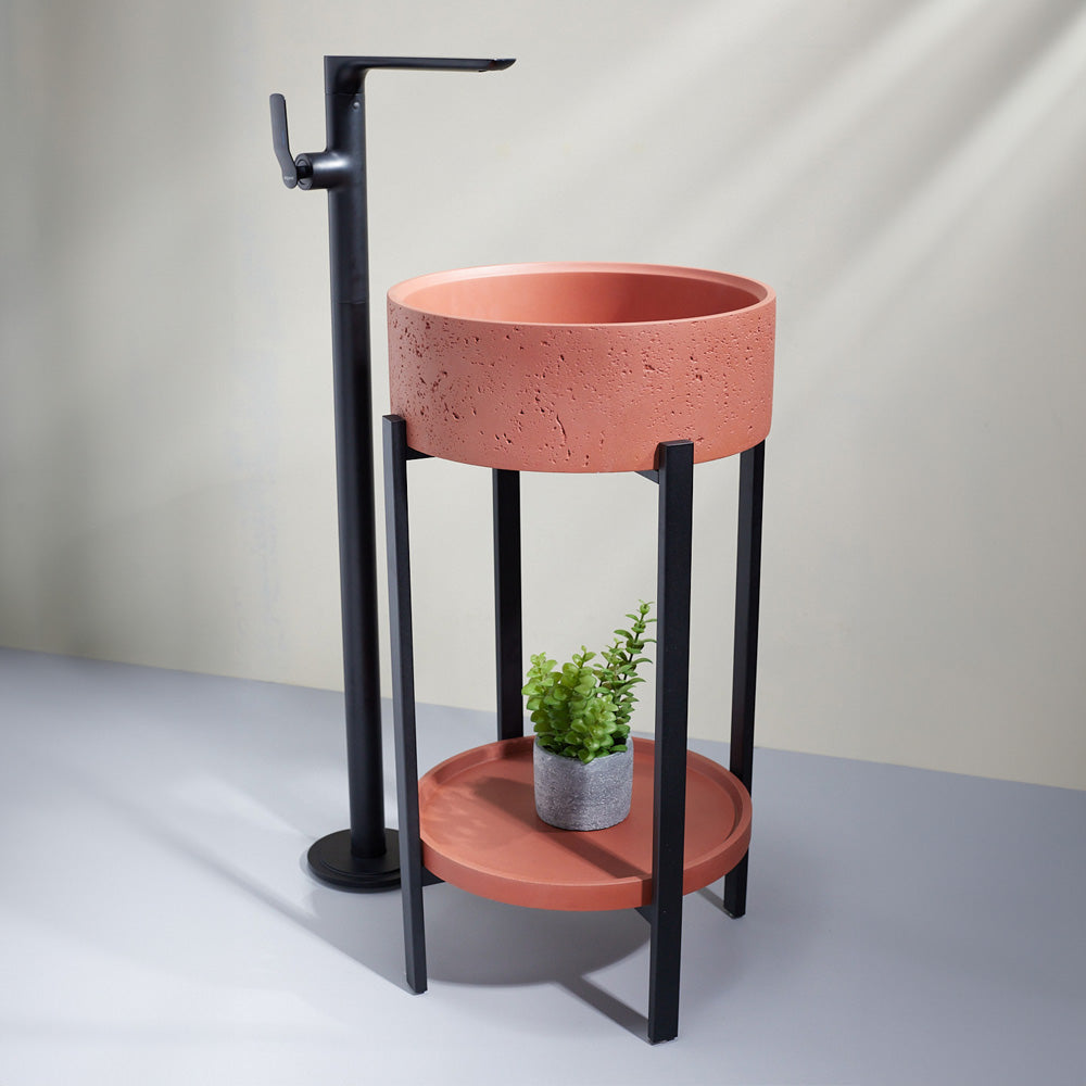 Assiette ronde Spheris Shelf - Rouge terre cuite