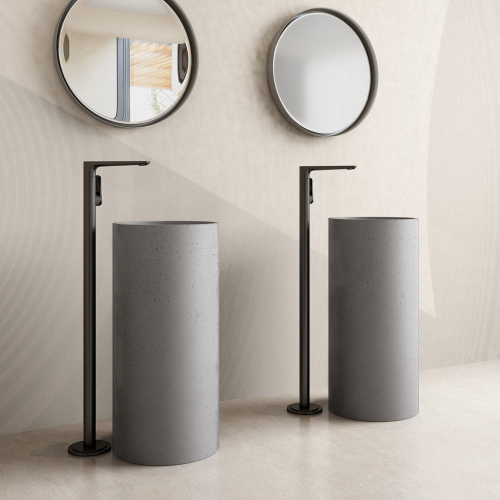 Callisto Pedestal Sink - Matt Grey