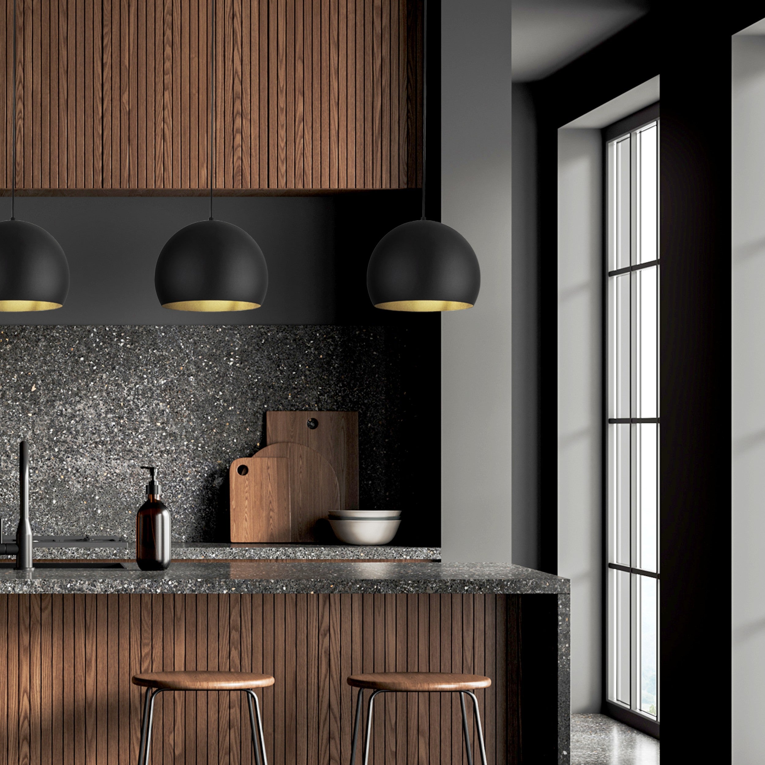 ZOE Mid-Century Modern Pendant Ceiling Light Fixture for Kitchen Island, Dining Room & Living Room