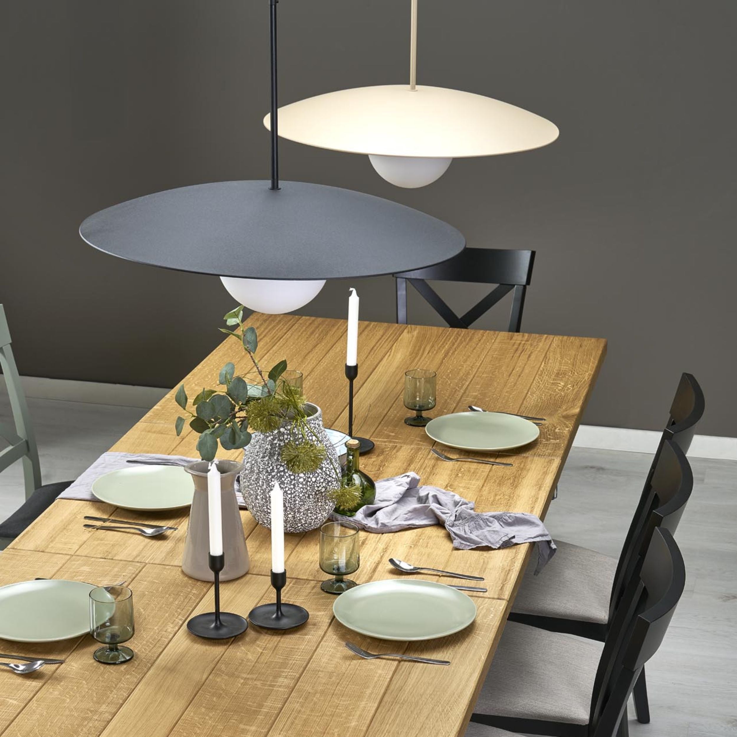 Slate Mid-Century Modern Pendant Ceiling Light for Kitchen Island, Dining Room & Statement Interior Lighting