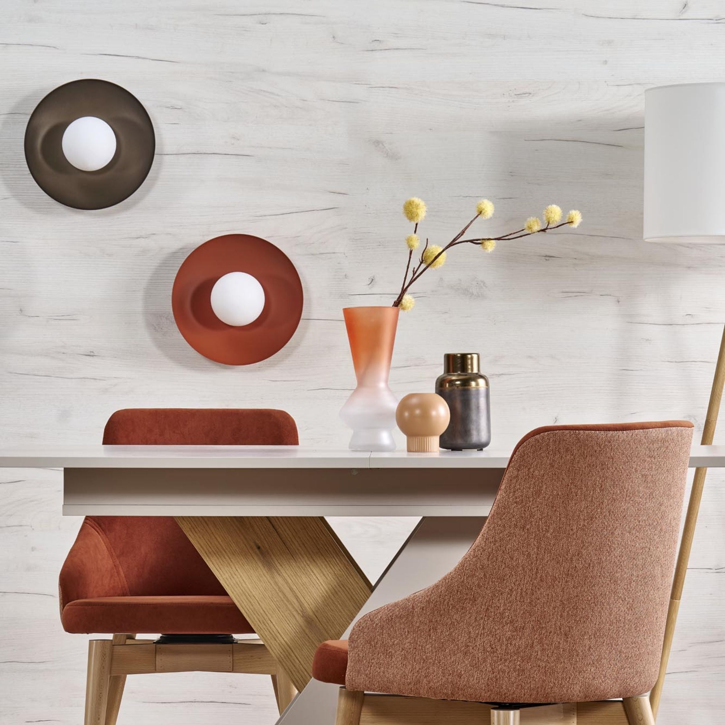 Slate Scandinavian Minimalist Wall Sconce Light Fixture for Bedroom, Hallway & Living Room