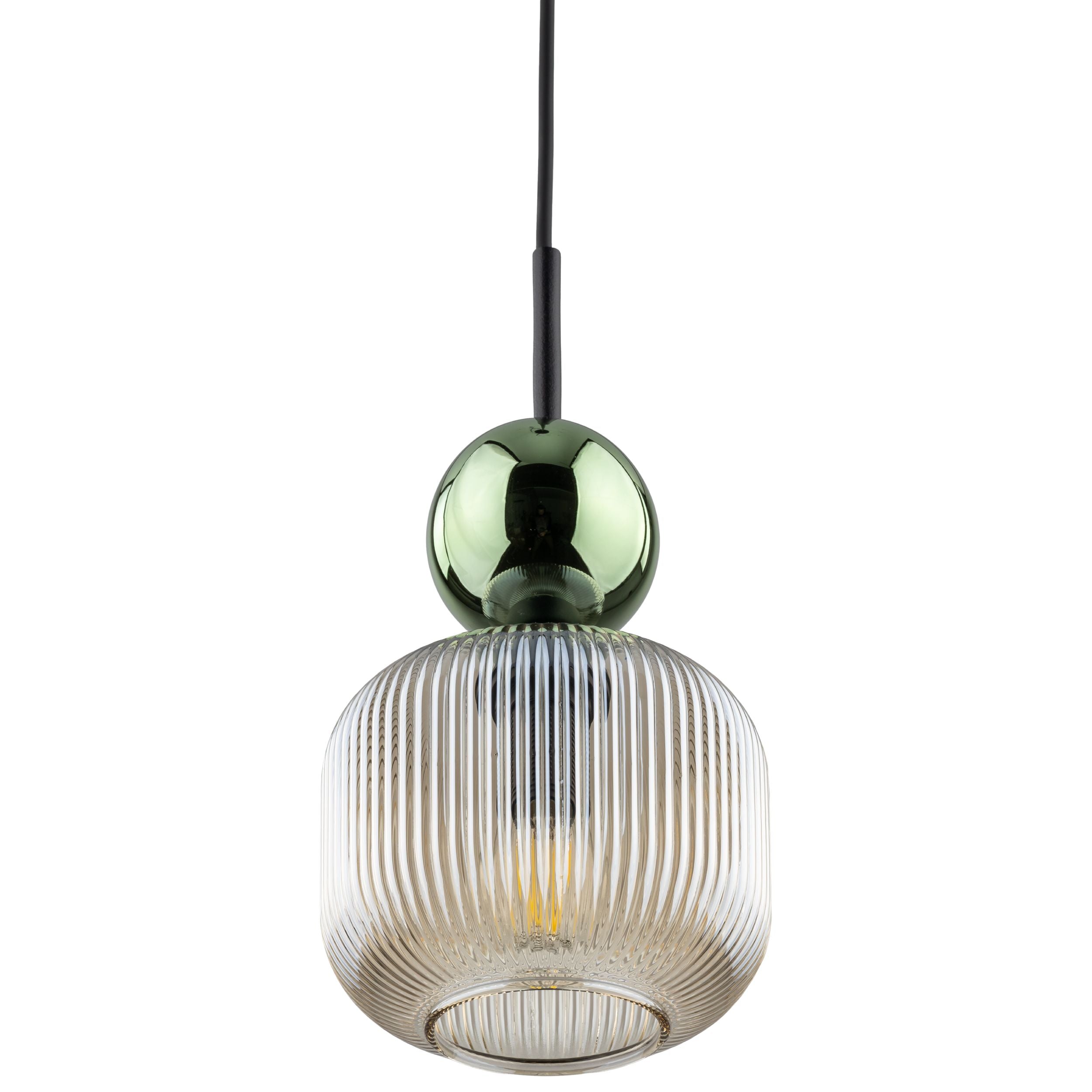 SOPHIA Ribbed Glass Pendant Light for Kitchen Island, Dining Room & Contemporary Interiors