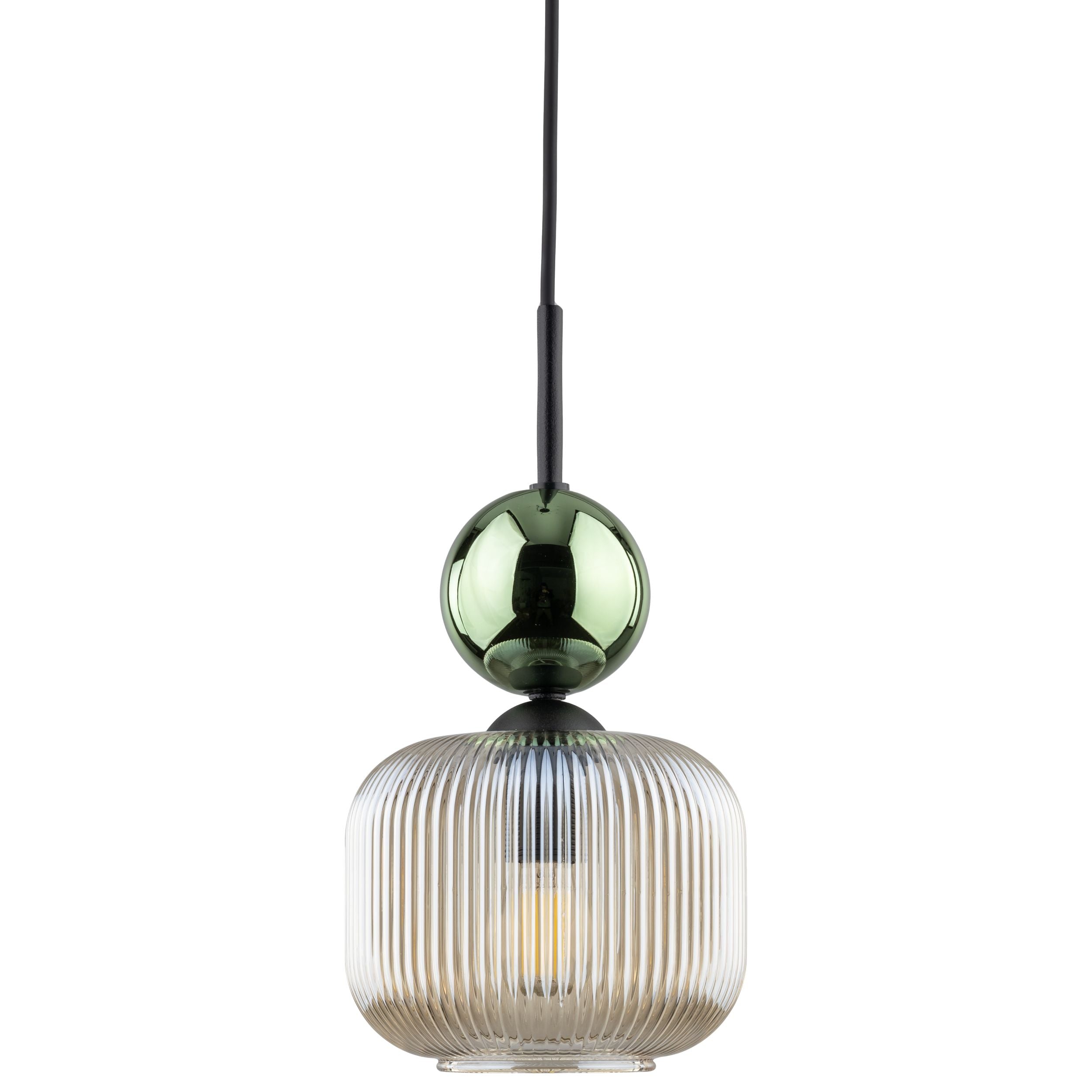 SOPHIA Ribbed Glass Pendant Light for Kitchen Island, Dining Room & Contemporary Interiors