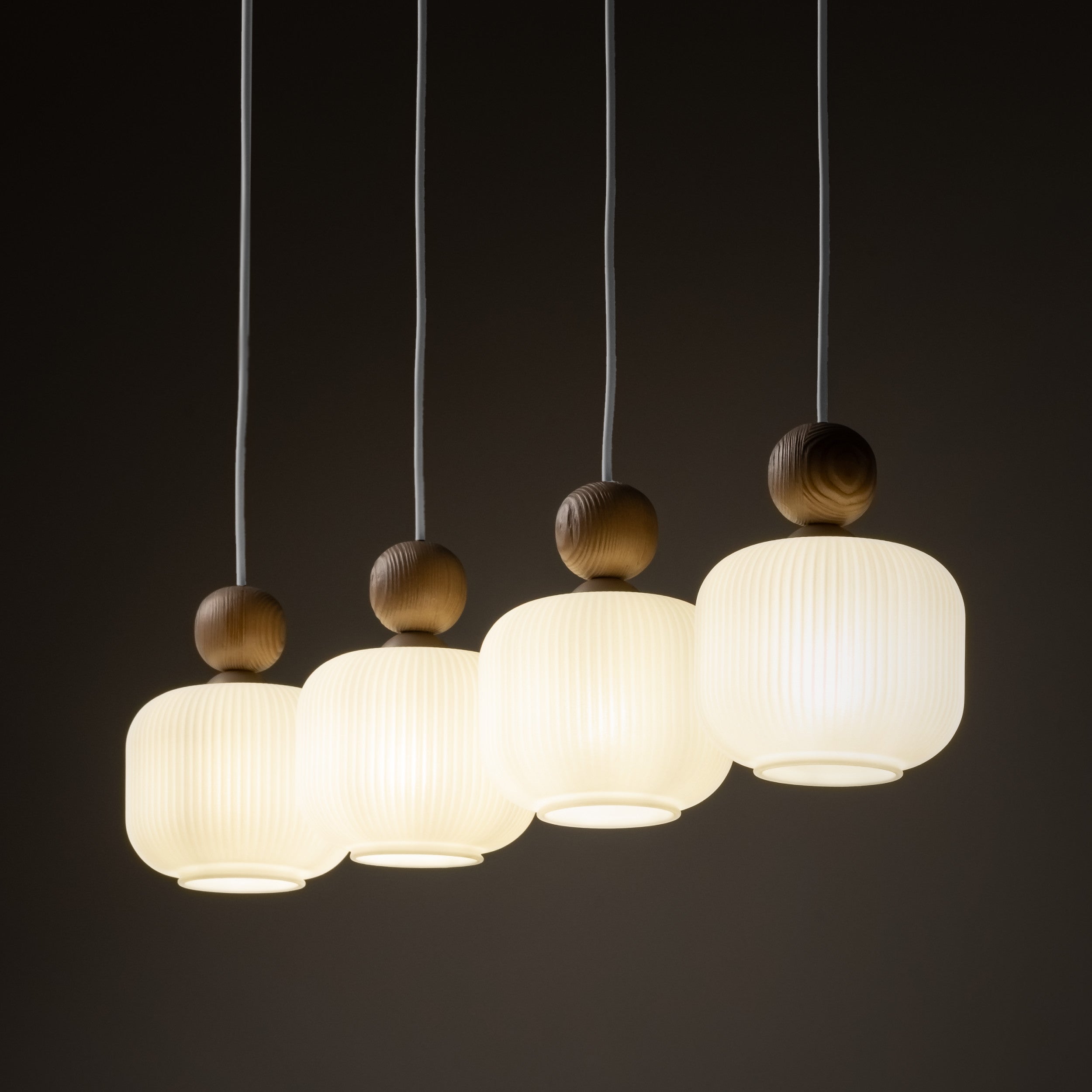 BALLO Scandinavian Glass Pendant Light for Kitchen Island, Dining Table & Modern Interiors