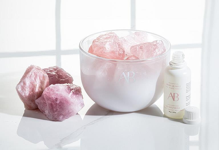 Rose Quartz Crystal Fragrance Bowl