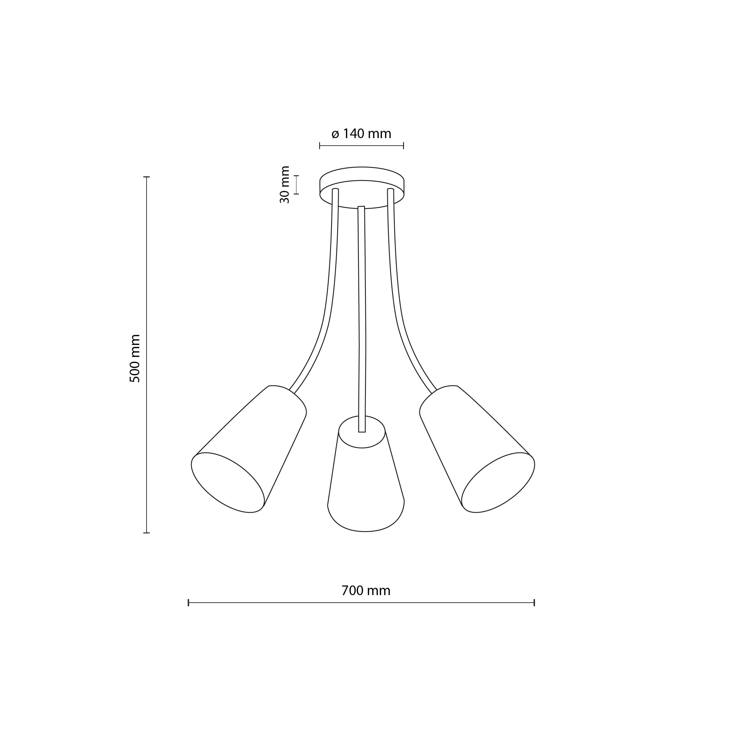 WIRE Adjustable 3-Light Ceiling Lamp for Kids Room & Nursery