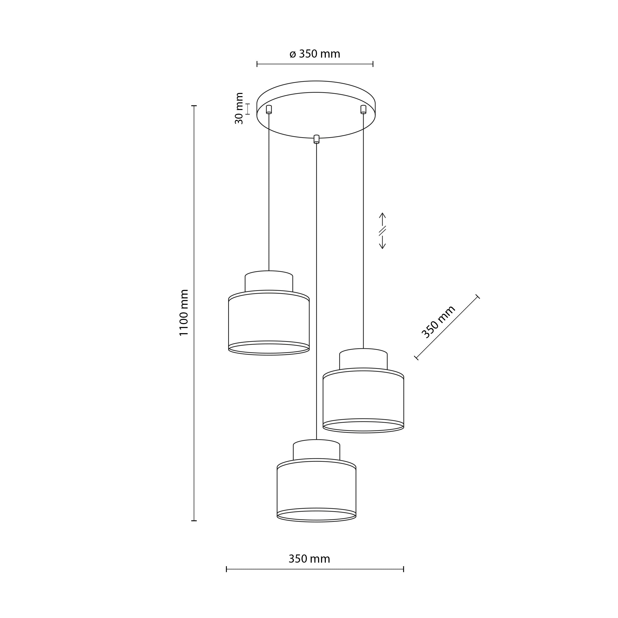 DUO White Jute Natural Pendant Light 3