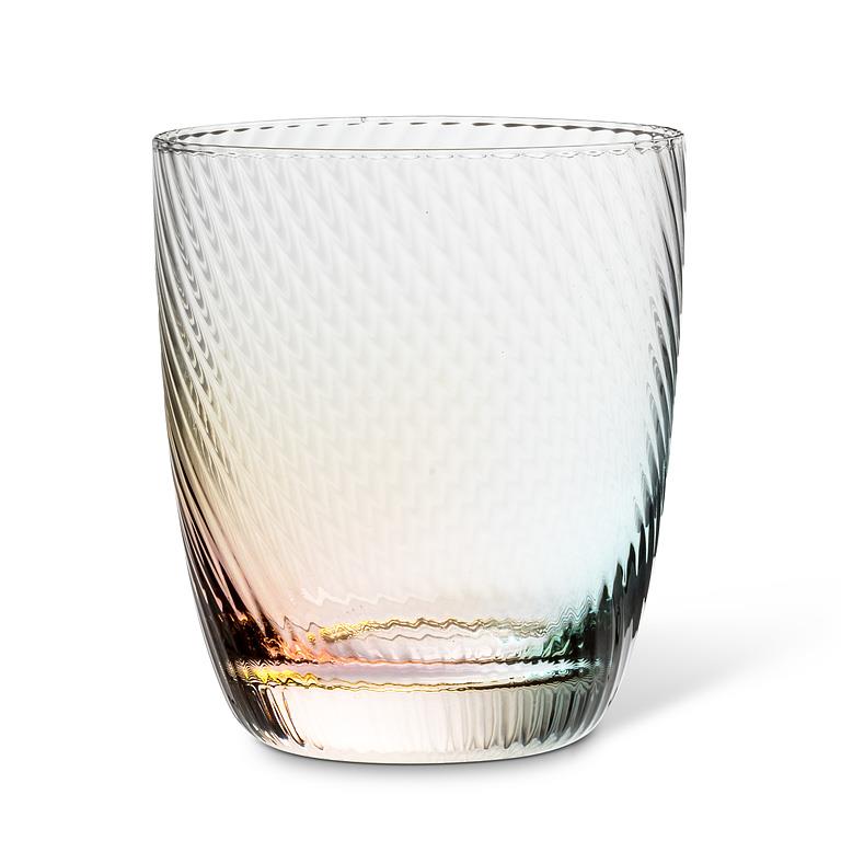 Rainbow Splash Tight Optic Tumbler – Set of 4 | Lustre Cocktail Glass (13oz)