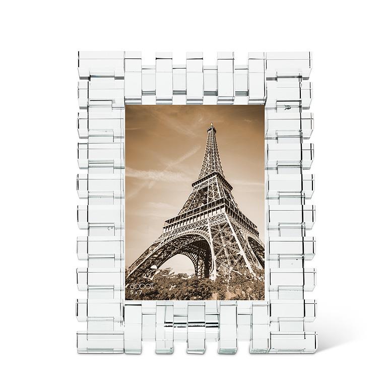 Small Optical Glass Ledge Photo Frame – 4x6 Display Frame (6.5x8.5")