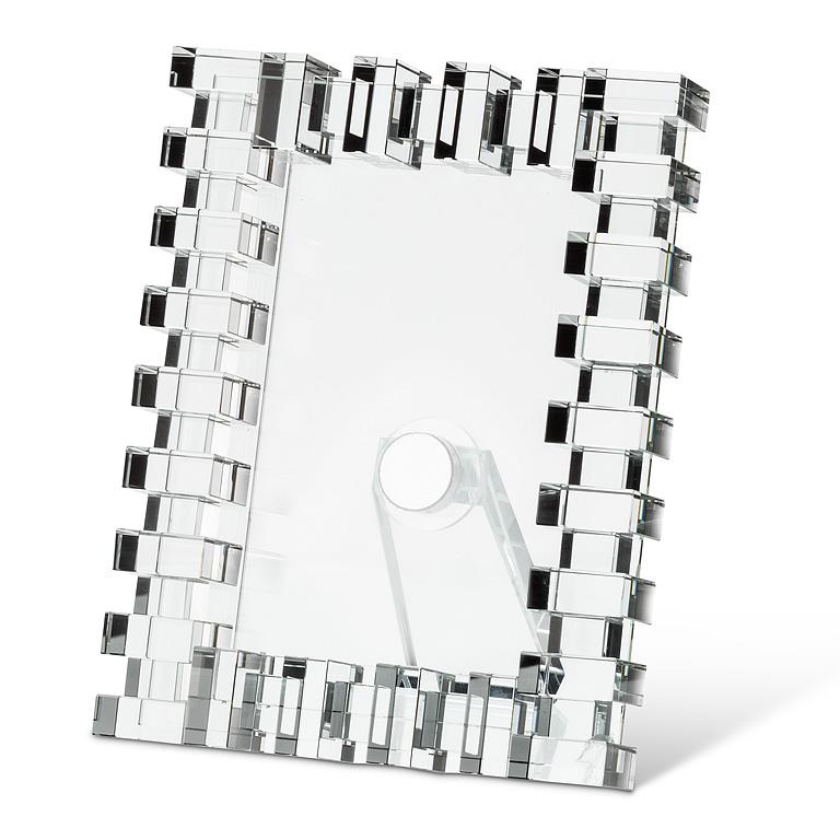 Medium Glass Ledge Photo Frame – Optical Glass Picture Frame for 5x7" Photos (8x10")