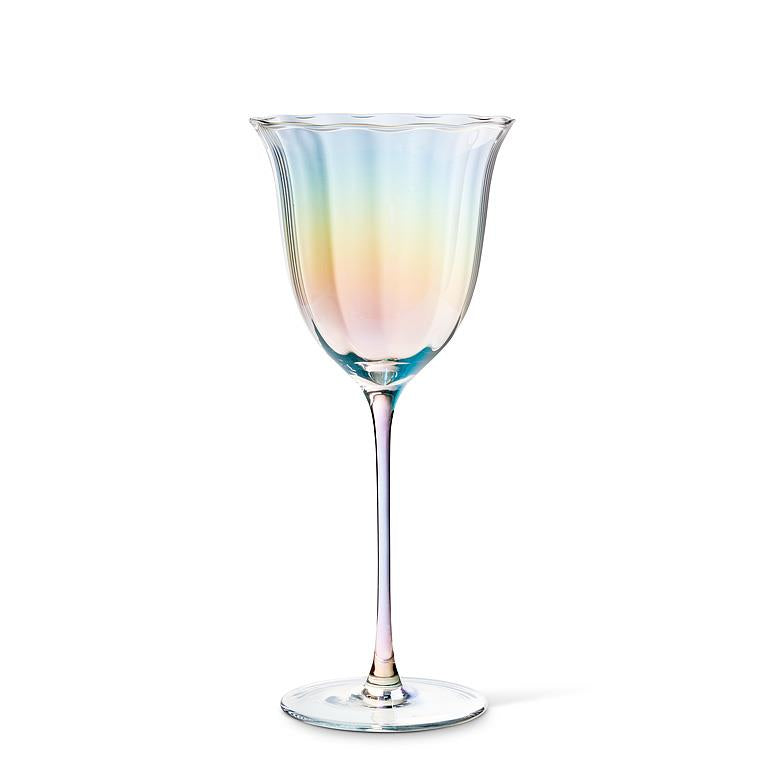 Iris Tulip Wine Glass – Optic Lustre Wine Glasses, Set of 4 (11oz)