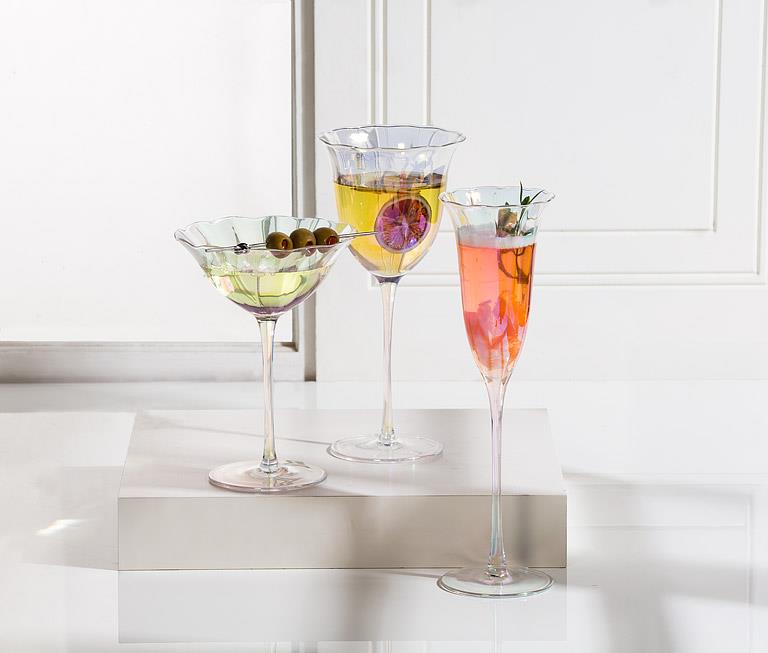 Iris Tulip Wine Glass – Optic Lustre Wine Glasses, Set of 4 (11oz)