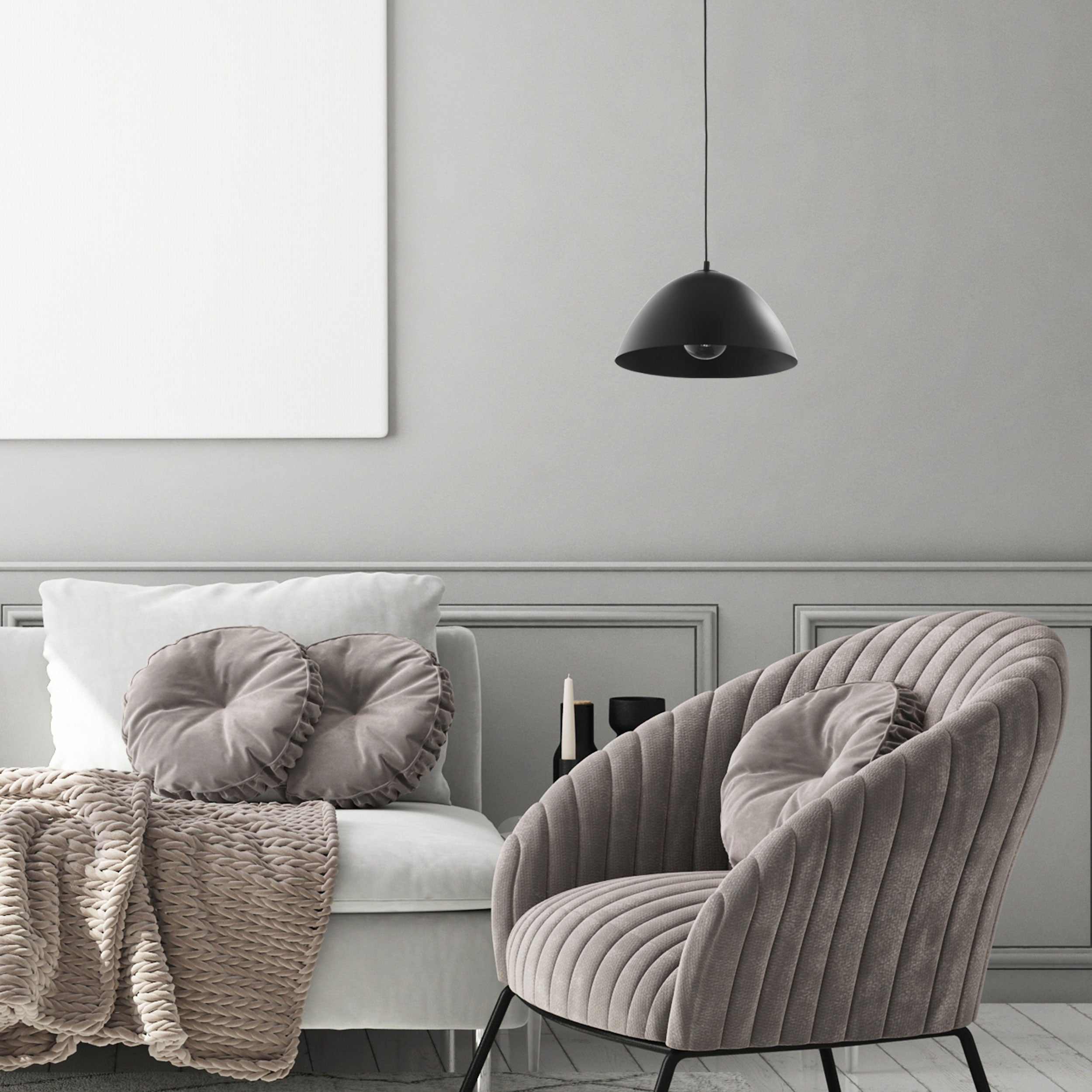 FARO Mid-Century Modern Pendant Ceiling Light Fixture for Kitchen Island, Dining Room & Living Room