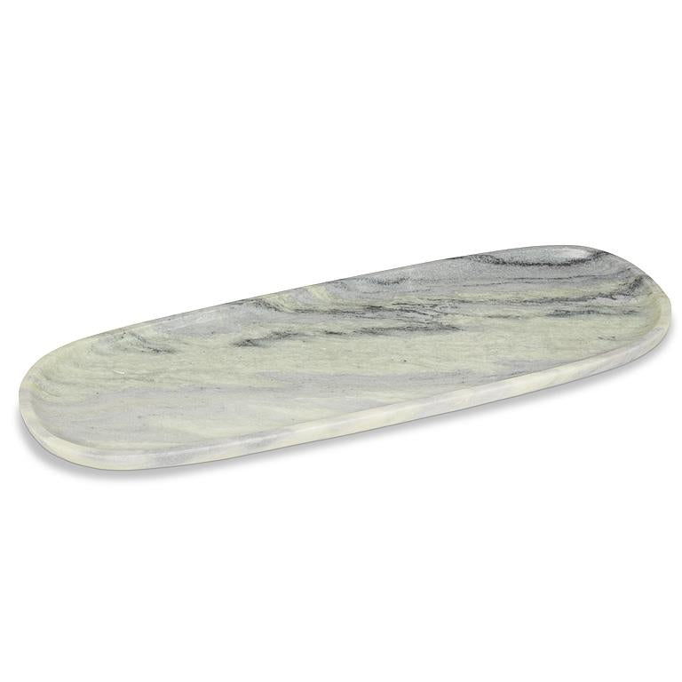 Green Marble Oblong Serving Tray (19.5"L)