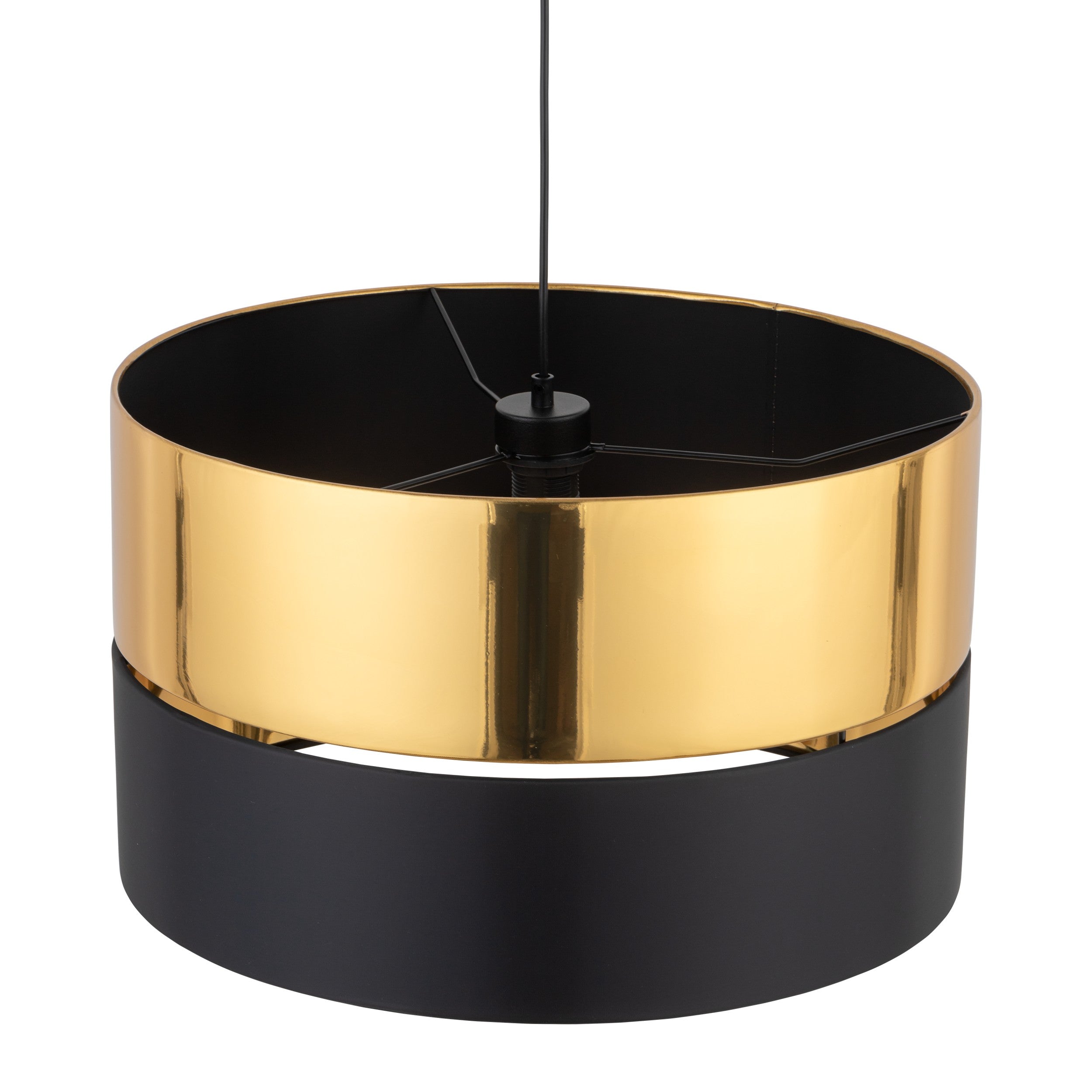HILTON Black & Gold Pendant Ceiling Light Fixture for Kitchen Island, Dining Room & Living Room – Modern Luxury Lighting