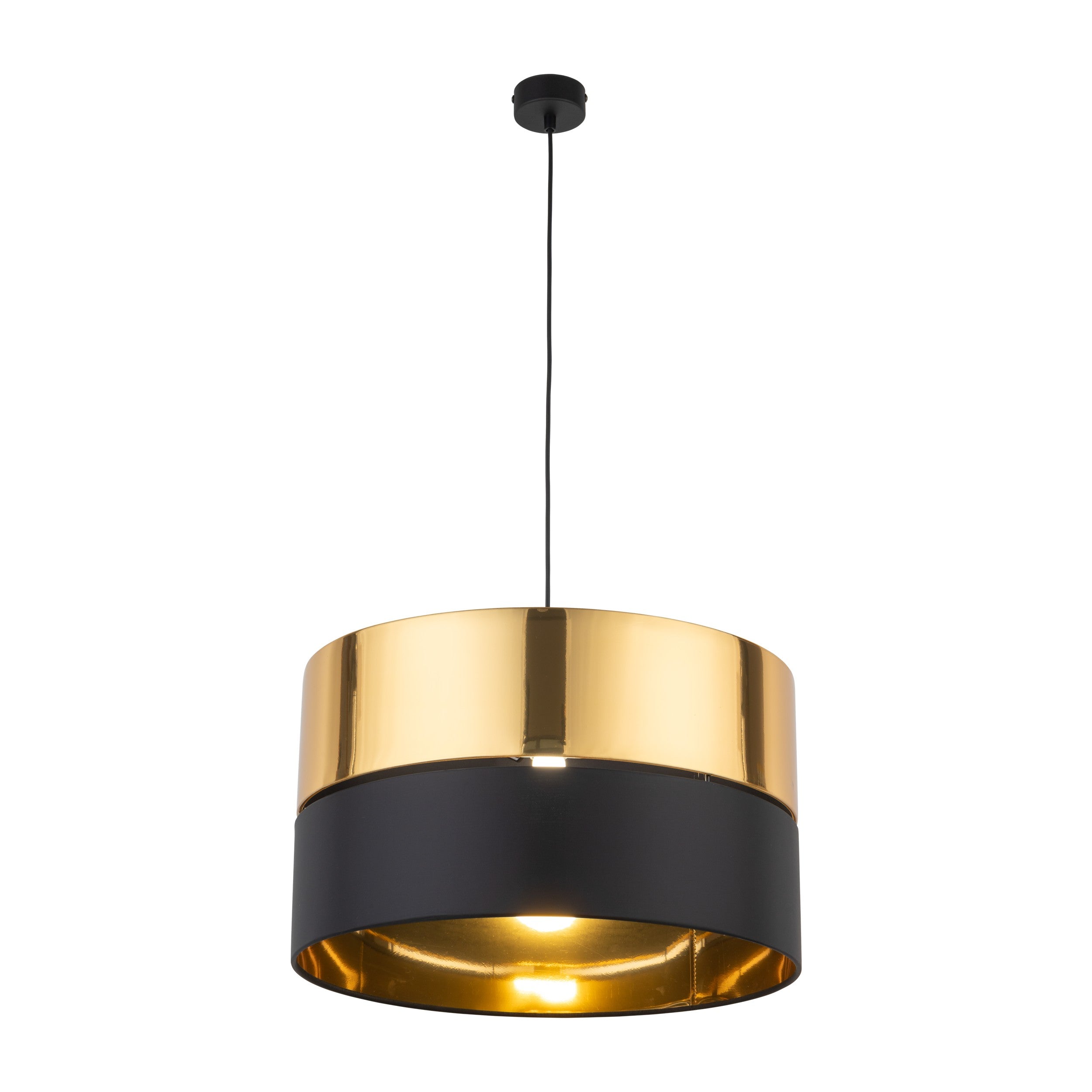 HILTON Black & Gold Pendant Ceiling Light Fixture for Kitchen Island, Dining Room & Living Room – Modern Luxury Lighting