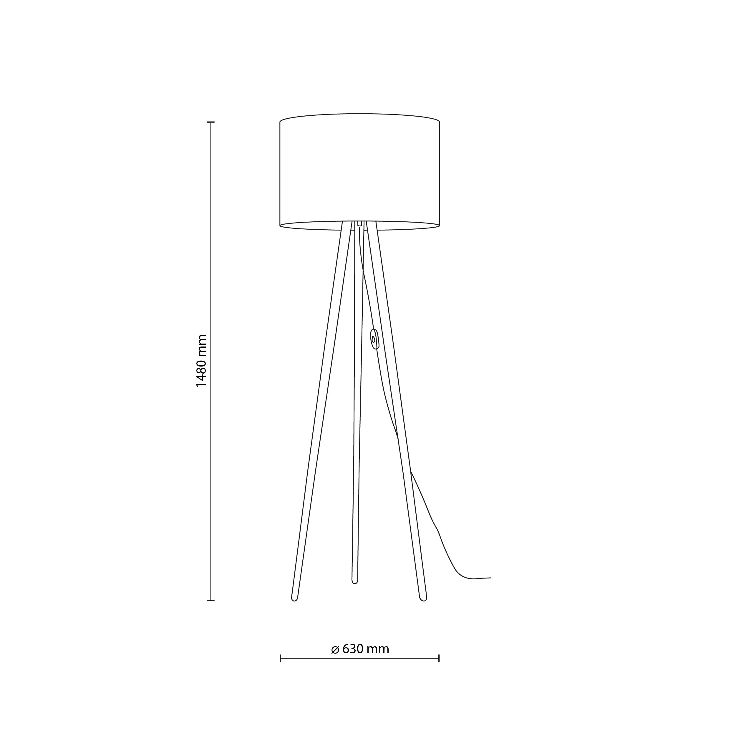 TOKYO Wood & Linen Floor Lamp for Living Room & Bedroom