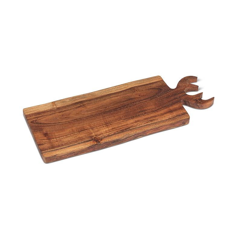Medium Antler Handle Acacia Wood Serving Board – 7" x 18"