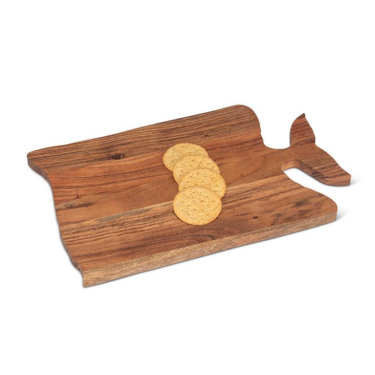 Medium Whale Tail Acacia Wood Serving Board – 8" x 13.5"