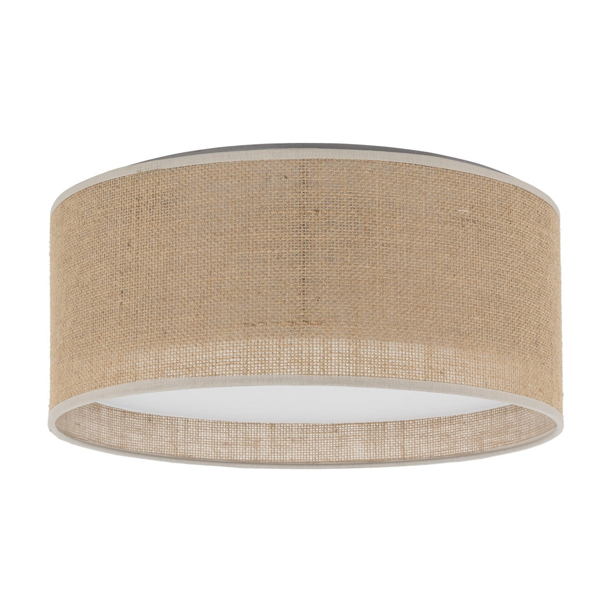 JUTE Natural Woven Flush Mount Ceiling Light Fixture for Kitchen, Hallway & Living Room – Scandinavian Minimalist Lighting