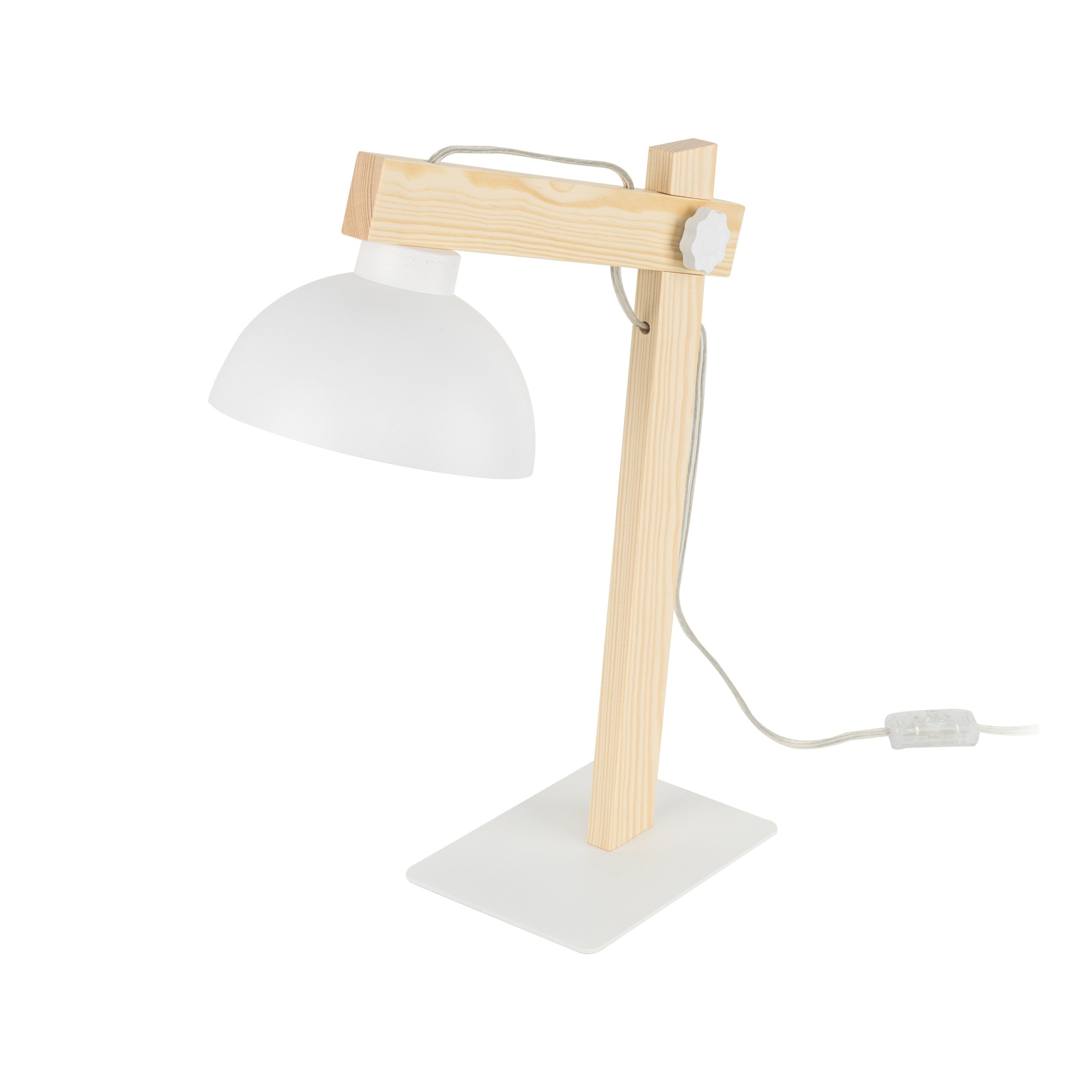 OSLO White Scandinavian Table Lamp for Bedroom & Nightstand