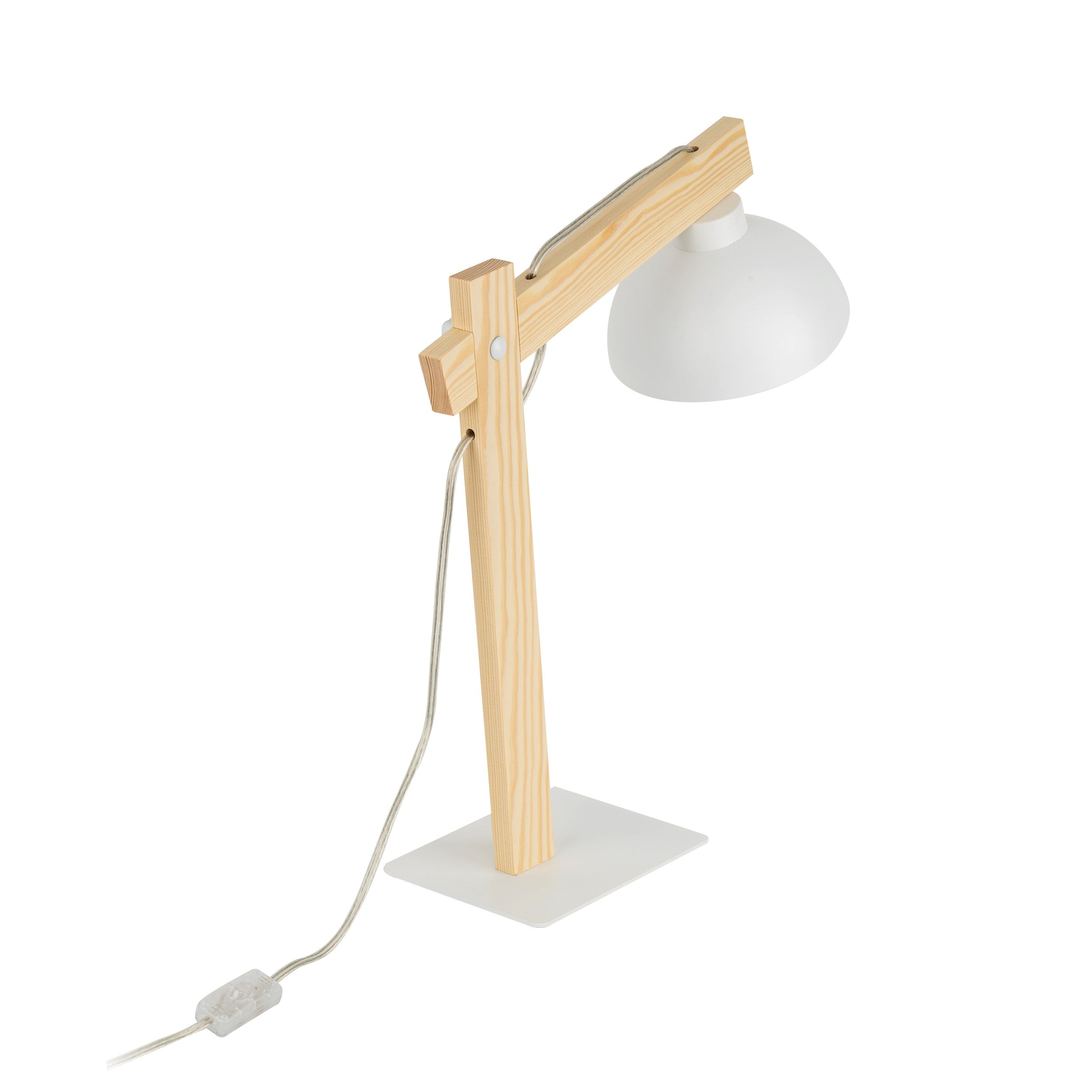 OSLO White Scandinavian Table Lamp for Bedroom & Nightstand