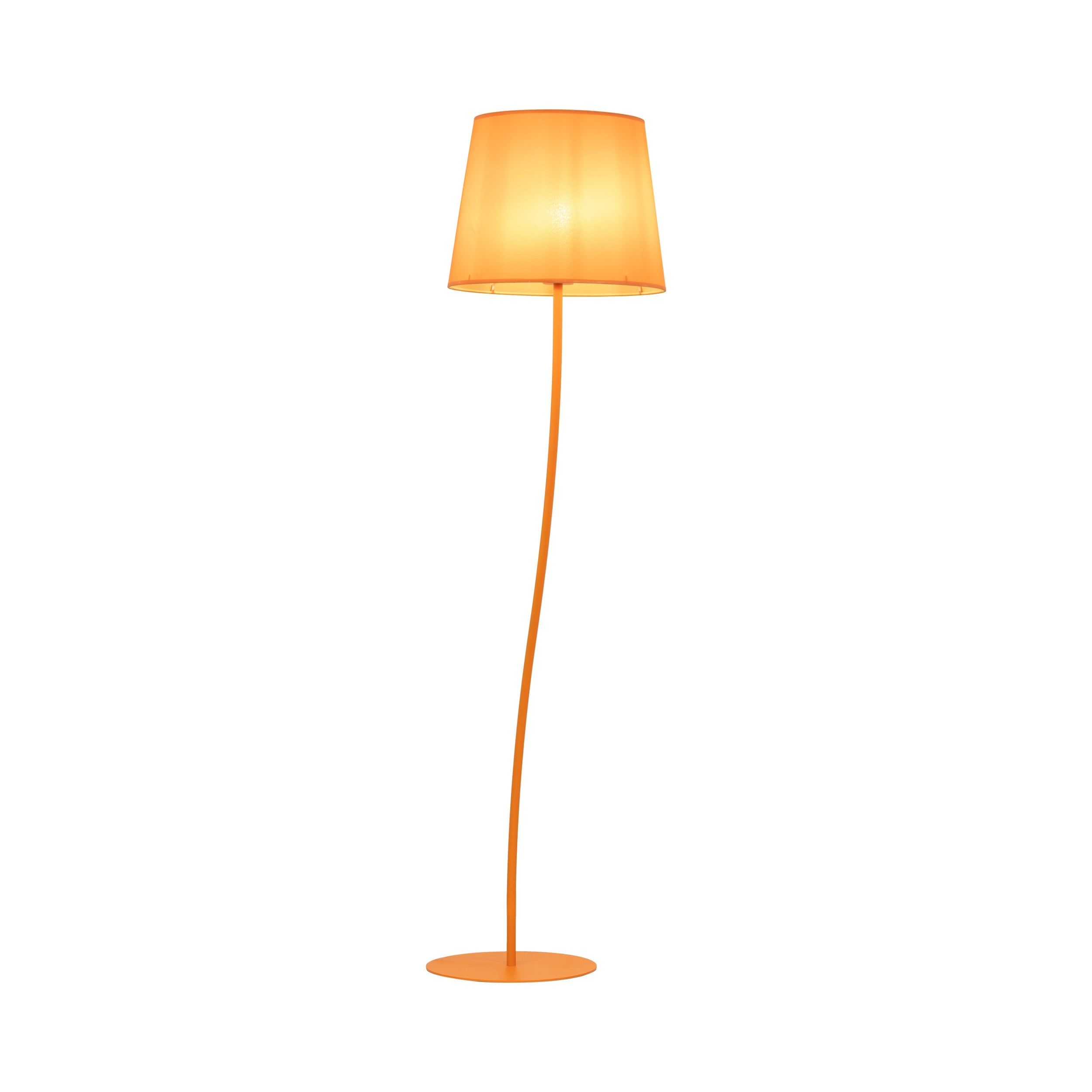 NICOLA Orange Mid-Century Modern Floor Lamp for Living Room, Bedroom & Office – Retro Minimalist Lighting