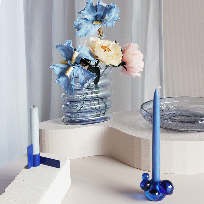 Bubble Candle Holder - Blue