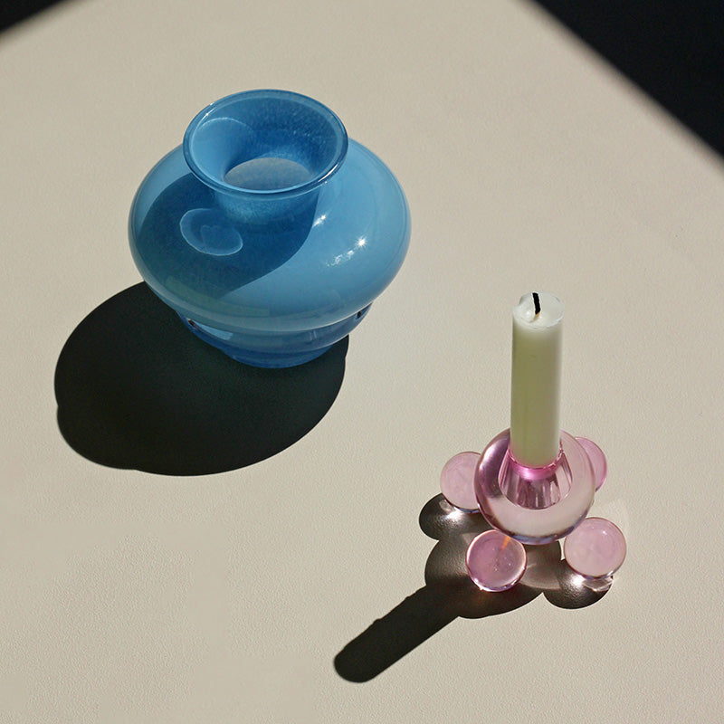 Bubble Sphere Candle Holder - Pink