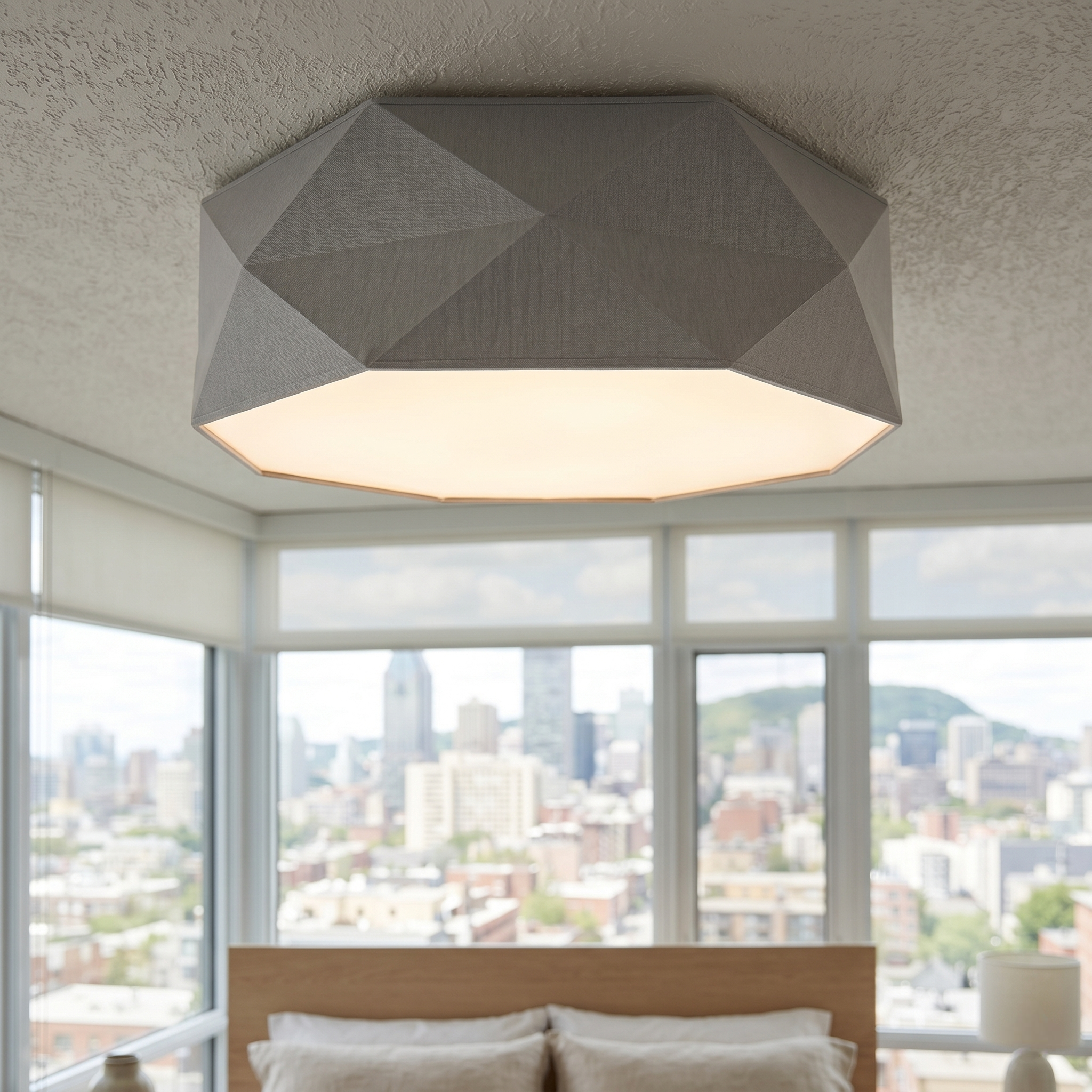 KANTOOR Gray Modern Flush Mount Light