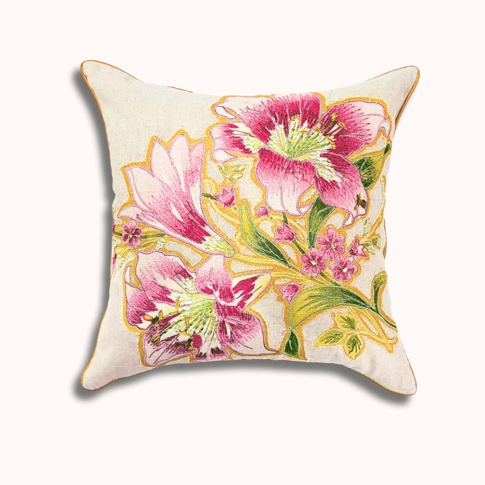 Pink Enchanté Blossom Cotton Cushion Cover #color_pink