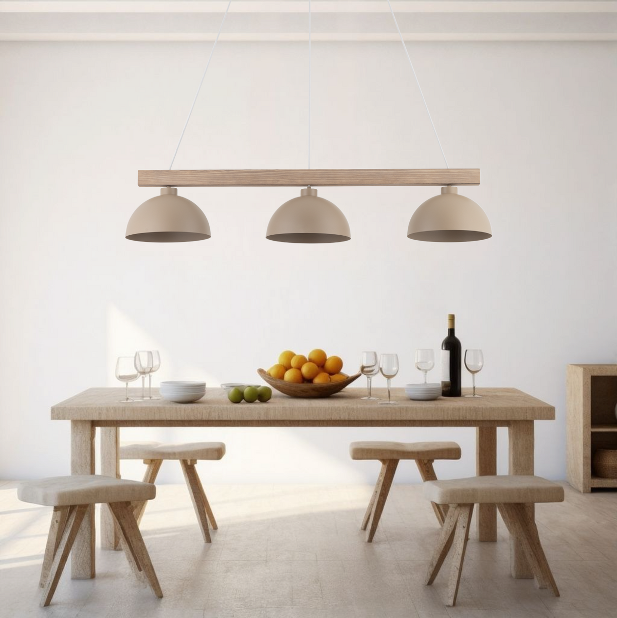 OSLO Scandinavian 3-Light Pendant Light for Dining Table & Kitchen Island