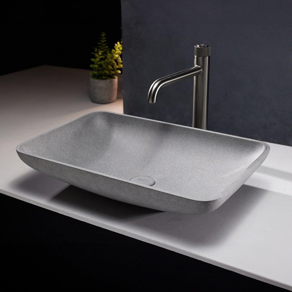 Curvea Table Mounted Sink - Matt Grey