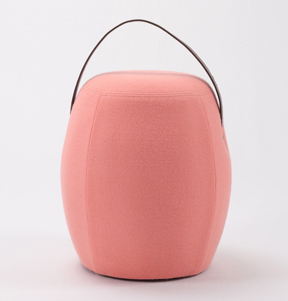 Kiley Handmade Pouf/Stool - Pink