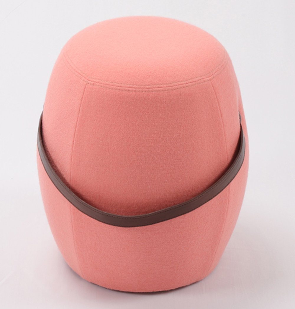 Kiley Handmade Pouf/Stool - Pink