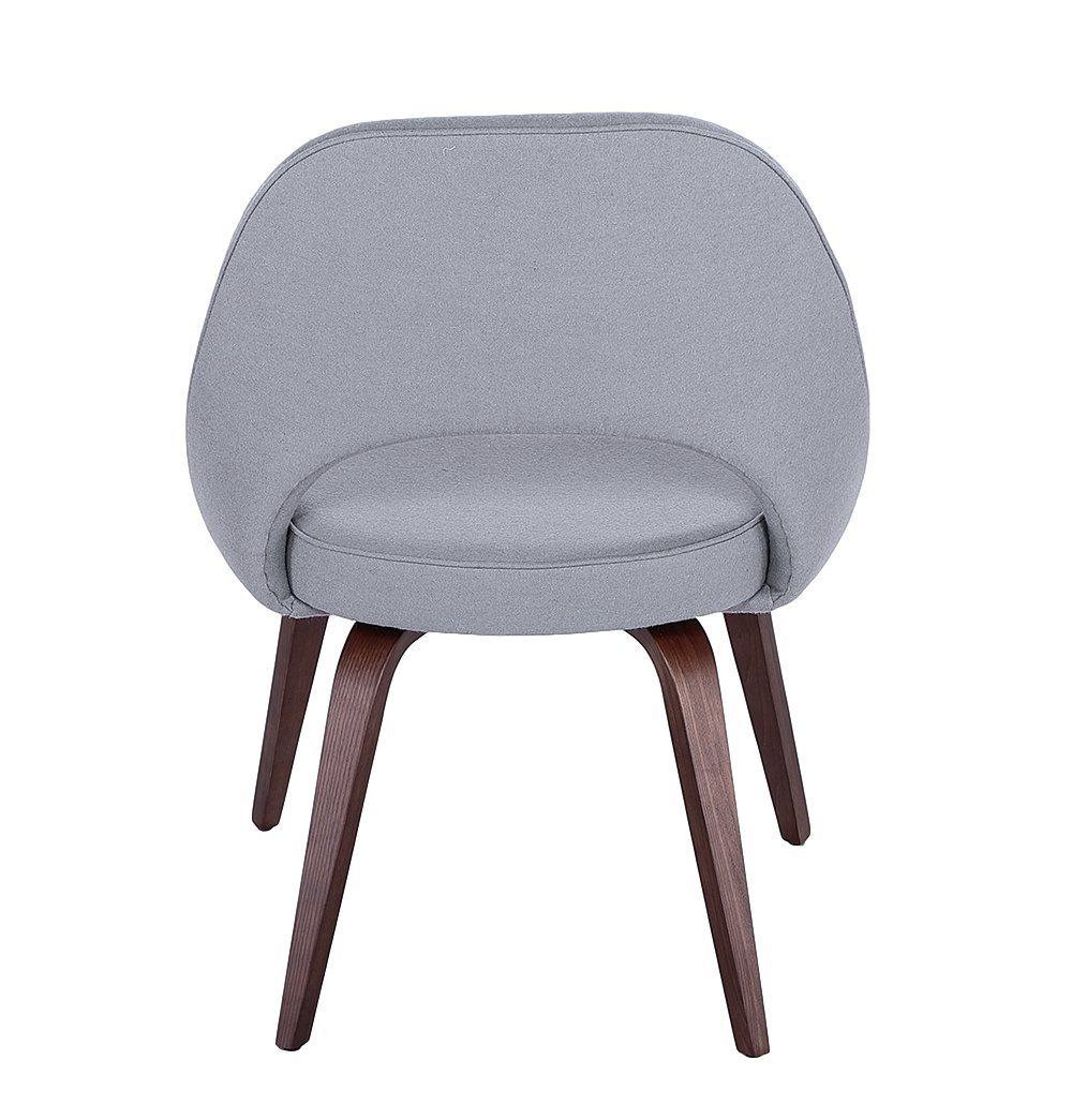 Sienna Executive Side Chair - Grey Fabric & Walnut Legs